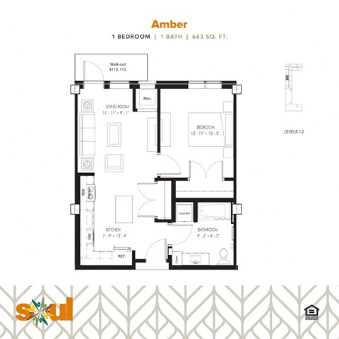 the floor plan of the apartment